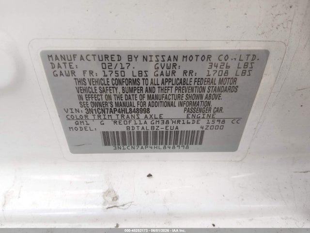 Nissan Versa 1.6 Sv
