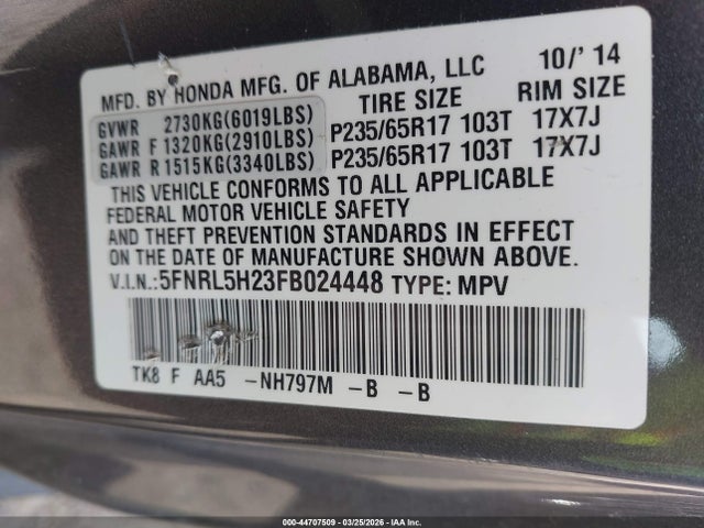 Honda Odyssey Lx