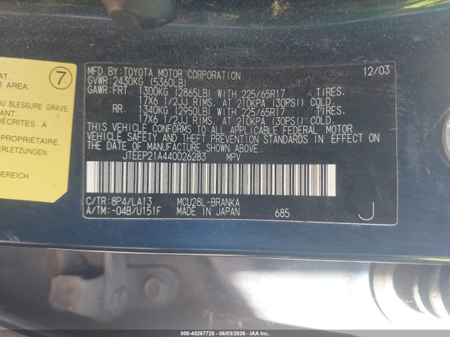 Toyota Highlander Limited V6