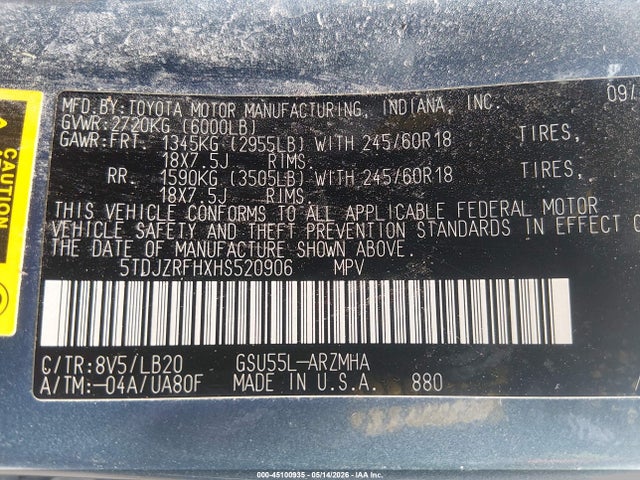 Toyota Highlander Xle