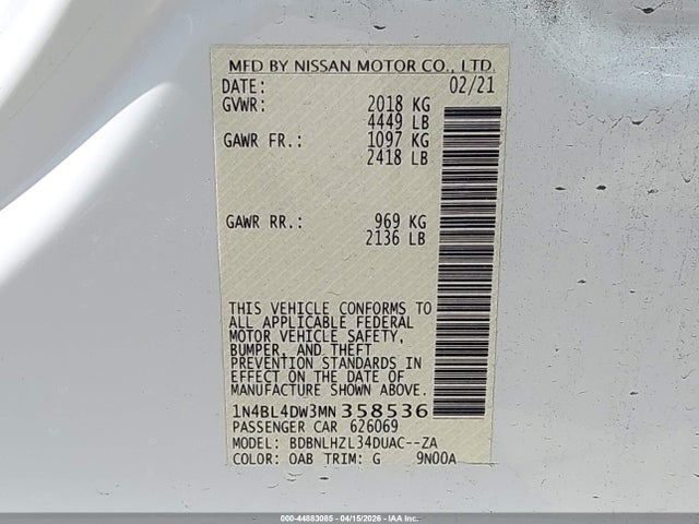 Nissan Altima Sv Intelligent Awd