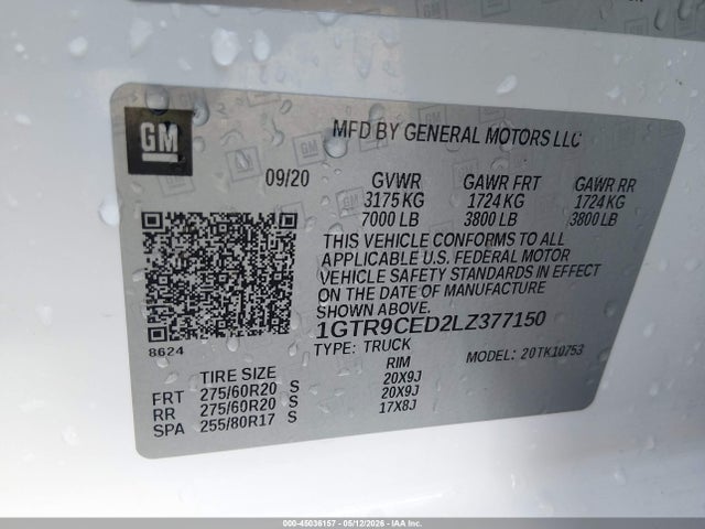 GMC Sierra 1500 4wd  Standard Box Elevation