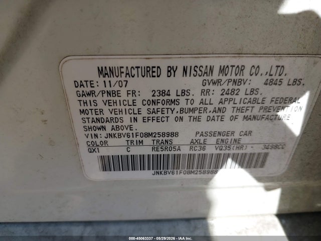 INFINITI G35x