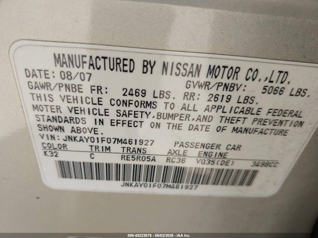 INFINITI M35x