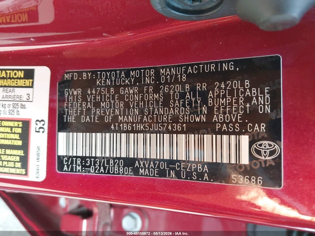 Toyota Camry Xse