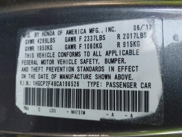 Honda Accord 2.4 Lx-p