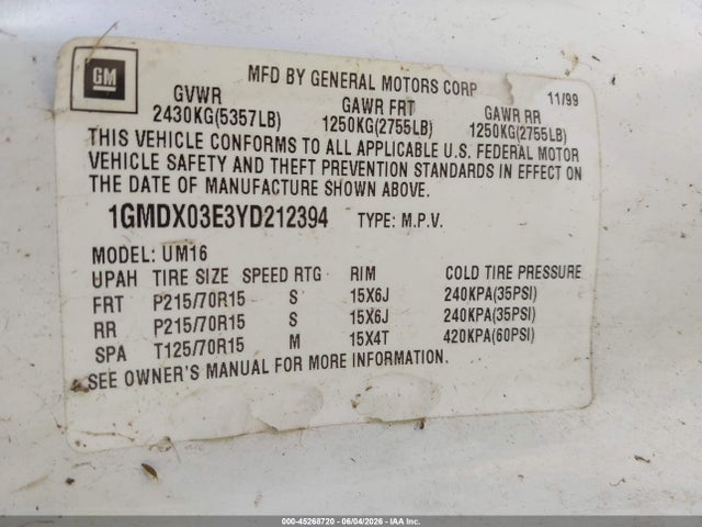 Pontiac Montana M16