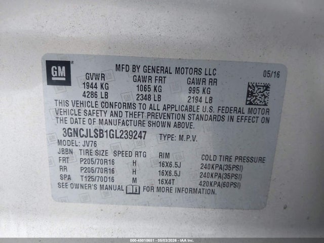 Chevrolet Trax Lt