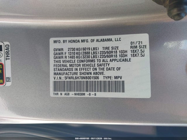 Honda Odyssey Ex-l