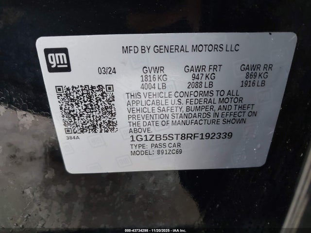 Chevrolet Malibu Fwd Ls