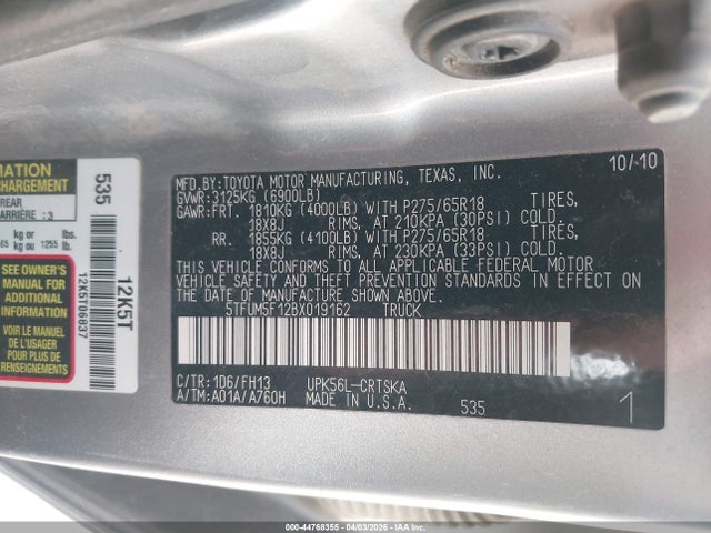 Toyota Tundra Grade 4.6l V8