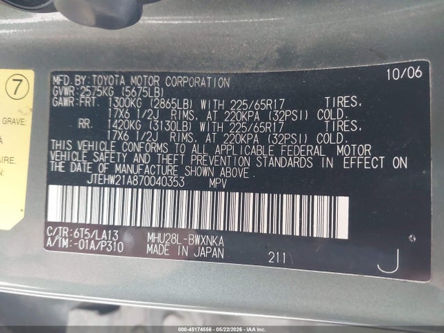 Toyota Highlander Limited V6