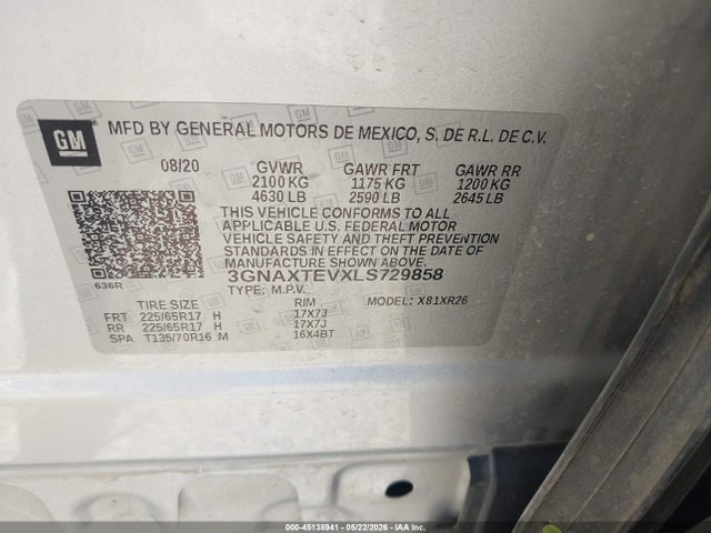 Chevrolet Equinox Awd 2fl