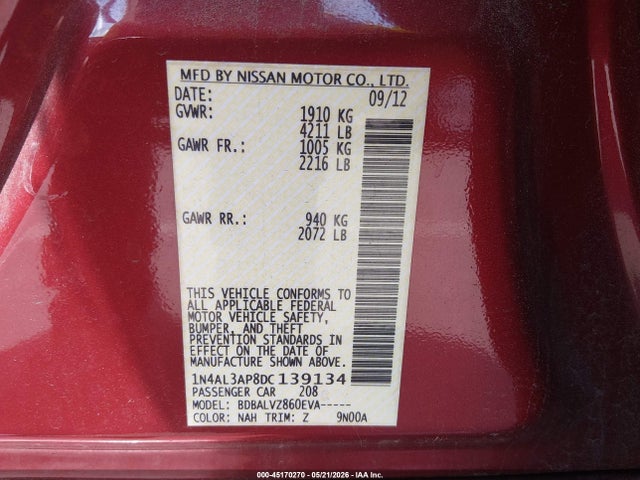 Nissan Altima 2.5 Sl