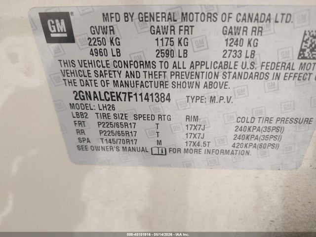 Chevrolet Equinox 2lt
