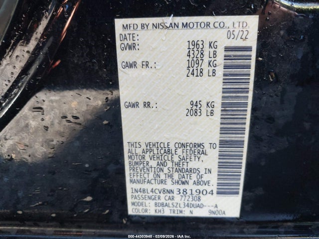Nissan Altima Sr Fwd