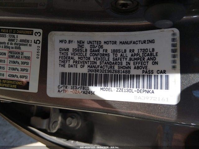Toyota Corolla Le