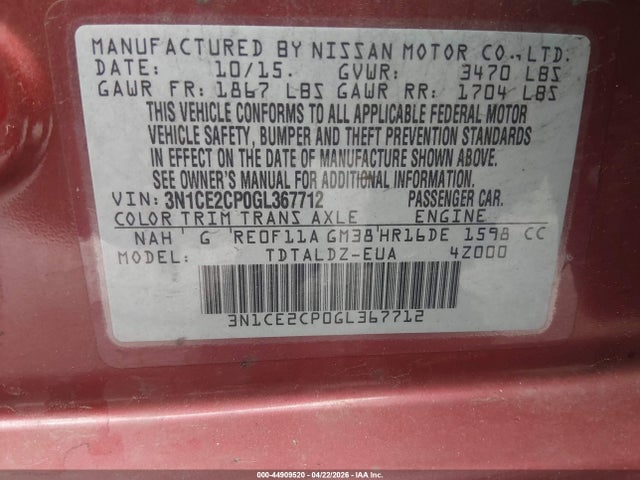 Nissan Versa Sv