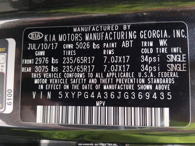 Kia Sorento 2.4l Lx