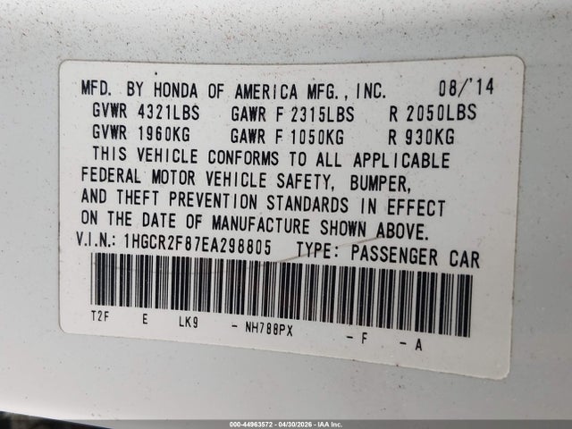 Honda Accord Ex-l