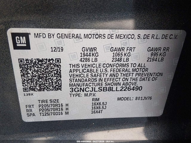 Chevrolet Trax Fwd Lt