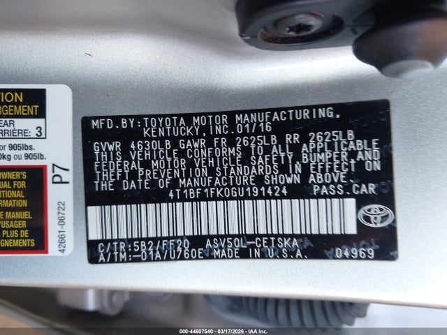 Toyota Camry Se