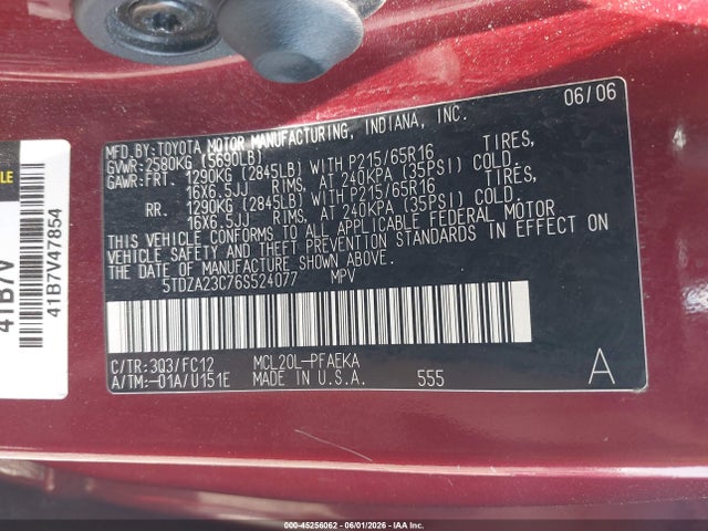 Toyota Sienna Le