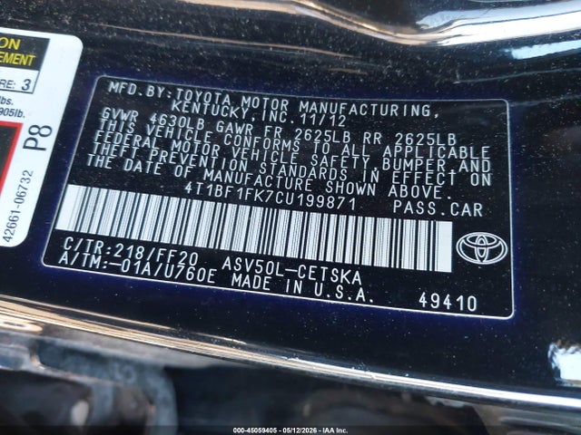 Toyota Camry Se Limited Edition