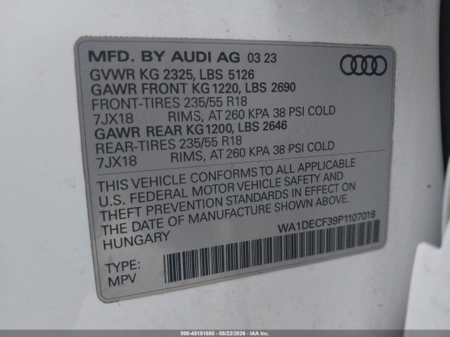 Audi Q3 Premium 45 Tfsi S Line Quattro Tiptronic