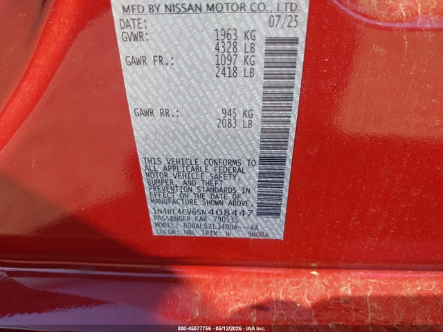 Nissan Altima Sr Fwd