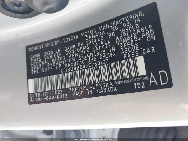 Toyota Corolla S Plus