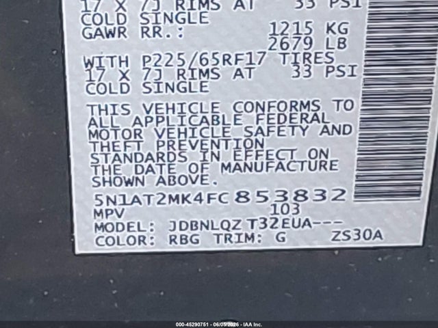 Nissan Rogue Sv