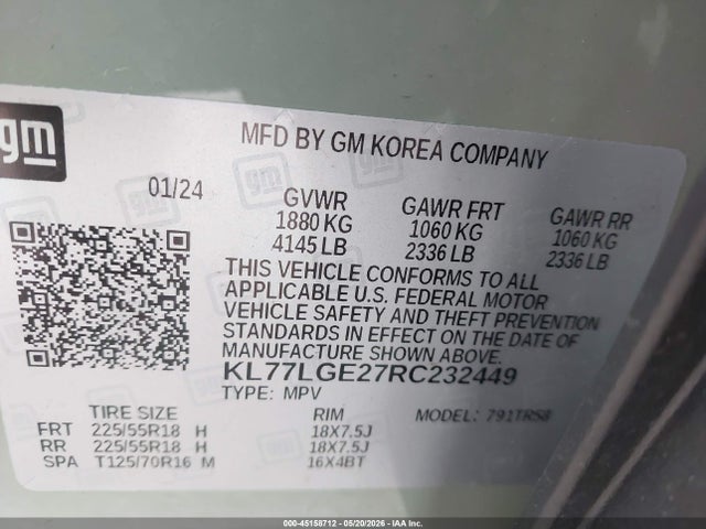 Chevrolet Trax Fwd 1rs