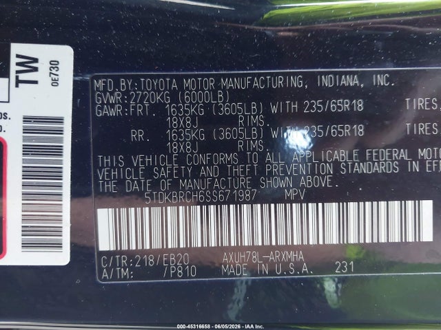 Toyota Highlander Xle
