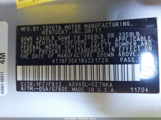 Toyota Camry Le