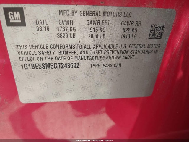 Chevrolet Cruze Lt Auto