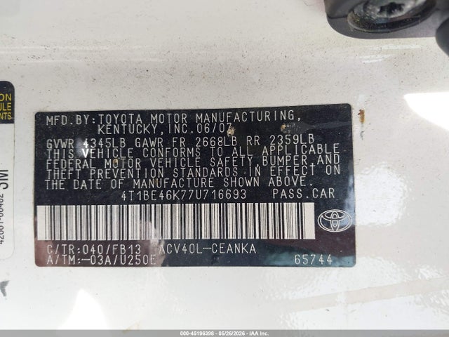 Toyota Camry Le