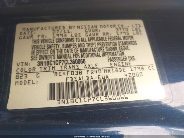 Nissan Versa 1.8 S
