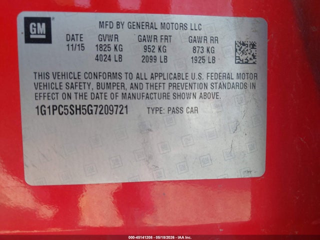 Chevrolet Cruze Ls Auto