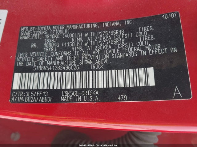 Toyota Tundra Sr5 5.7l V8