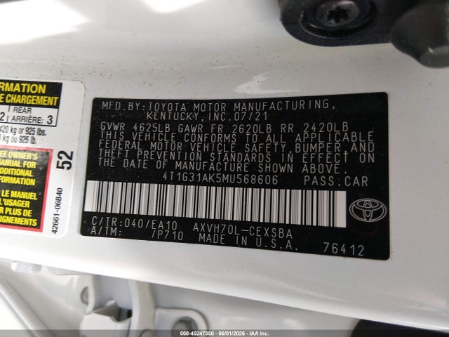 Toyota Camry Se Hybrid