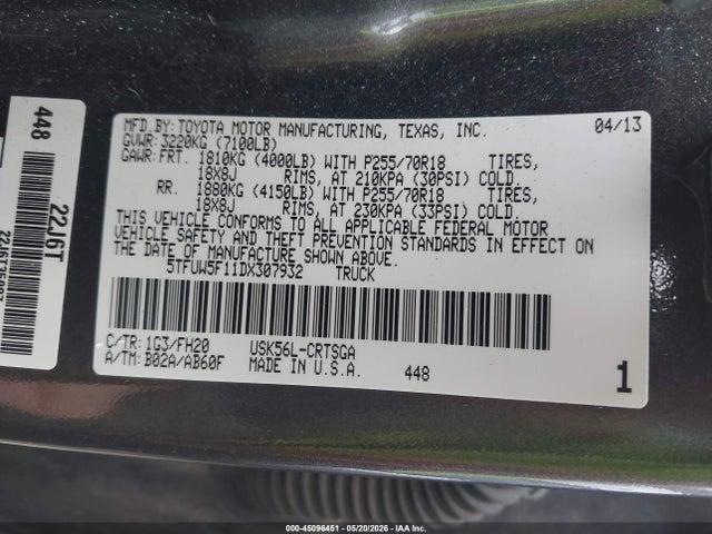 Toyota Tundra Grade 5.7l V8