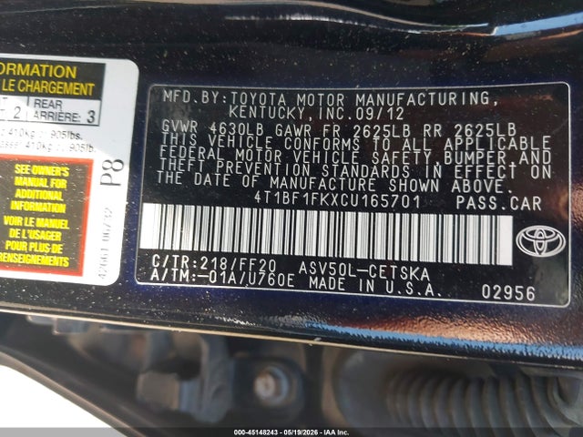 Toyota Camry Se Limited Edition