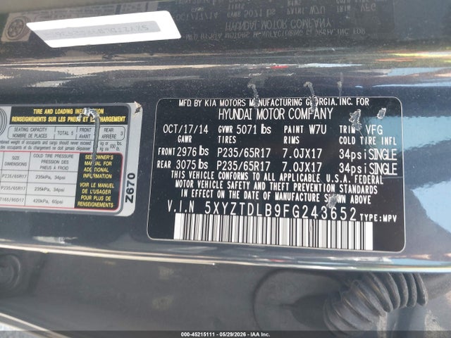 Hyundai SANTA FE 2.4l