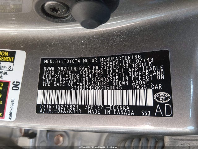Toyota Corolla Le
