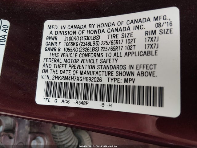 Honda CR-V Ex-l