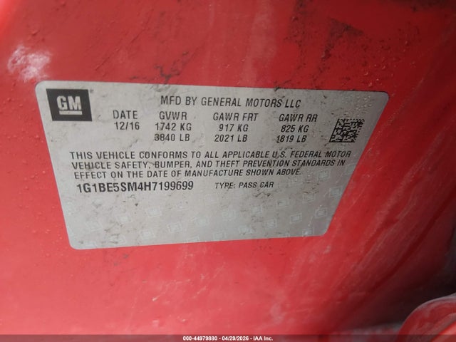 Chevrolet Cruze Lt Auto