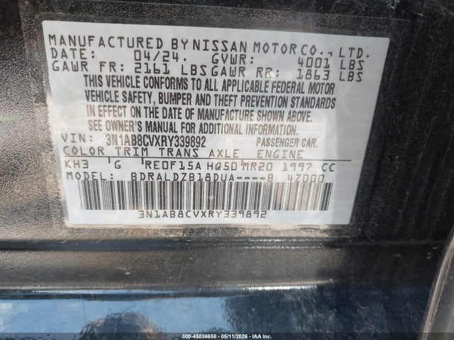 Nissan Sentra Sv Xtronic Cvt