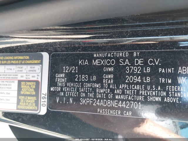 Kia Forte Lxs