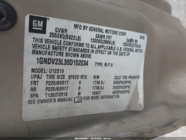 Chevrolet Uplander Ls